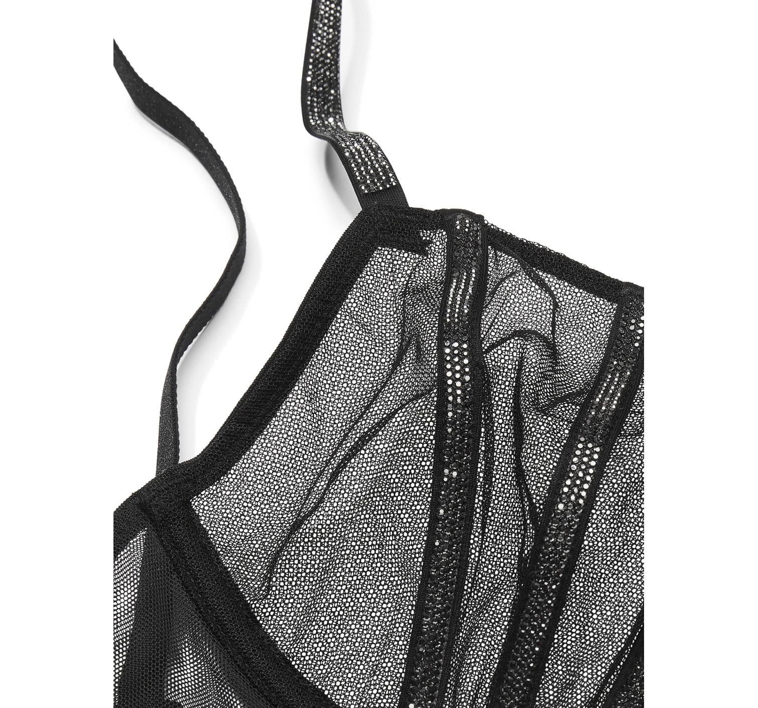 Комплект білизни Very Sexy Sheer Shine Unlined Low-Cut Demi Bra set Mesh Black