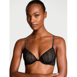 Комплект білизни Very Sexy Sheer Shine Unlined Low-Cut Demi Bra set Mesh Black