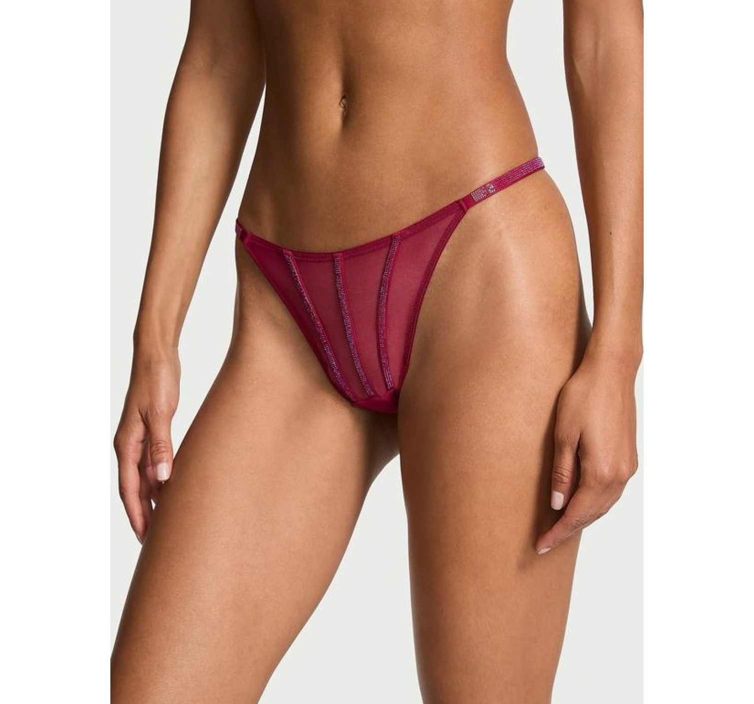 Комплект білизни Very Sexy Sheer Shine Unlined Low-Cut Demi Bra set Campari Red