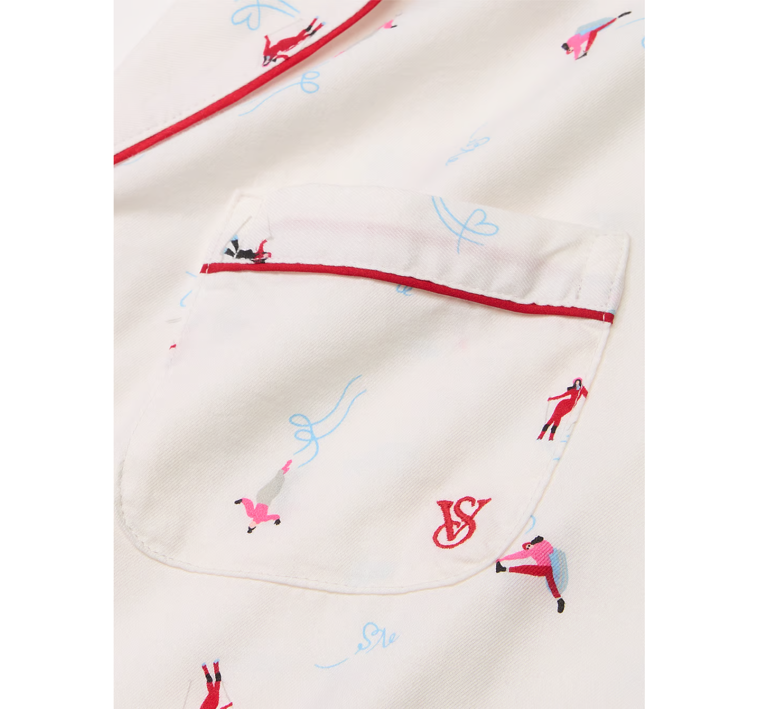 Піжама Flannel Long Pajama Set Coconut White Skiers