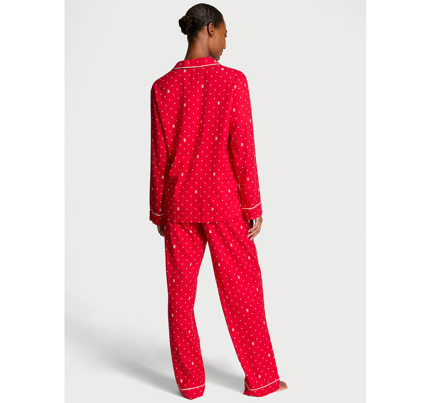 Піжама Flannel Long Pajama Set Lipstick Logo Dos