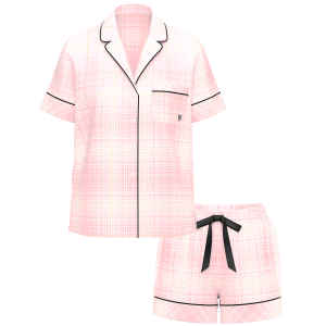 Піжама Flannel Short Pajama Set White Plaid