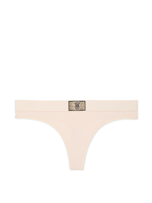 Трусики Logo Cotton Shine Patch Thong Panty Marzipan