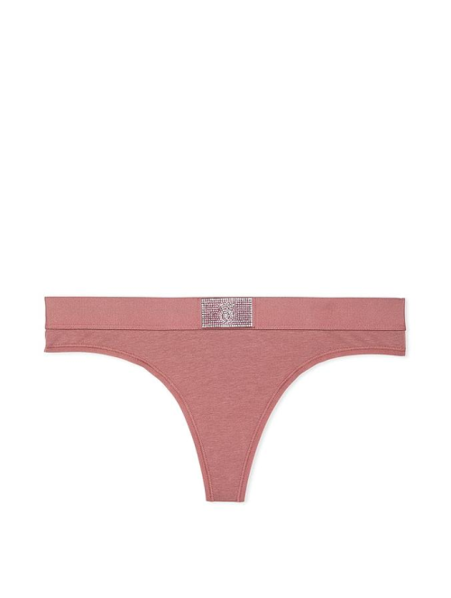 Трусики Logo Cotton Shine Patch Thong Panty Vintage Rose