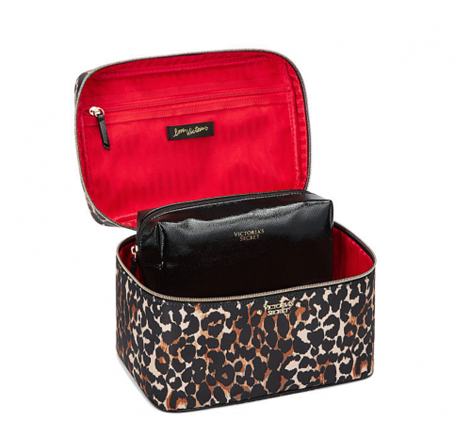 Бьюті кейс Вікторія Сікрет 2 у 1 Train Case Leopard print