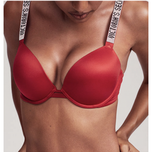 Комплект белья Victoria’s Secret Very Sexy Embellished Strap Push-up Bra set Lipstick❤️