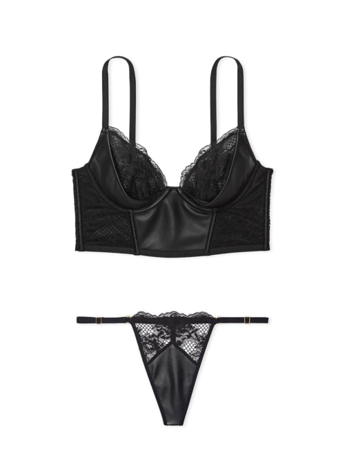 Комплект білизни Very Sexy Faux Leather Fishnet