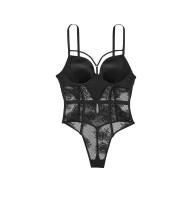 Боди Bombshell Fishnet Floral Teddy Black lace