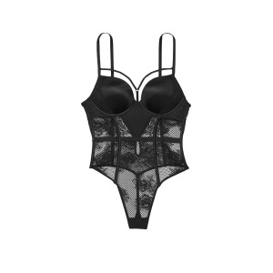 Боді Bombshell Fishnet Floral Teddy Black lace