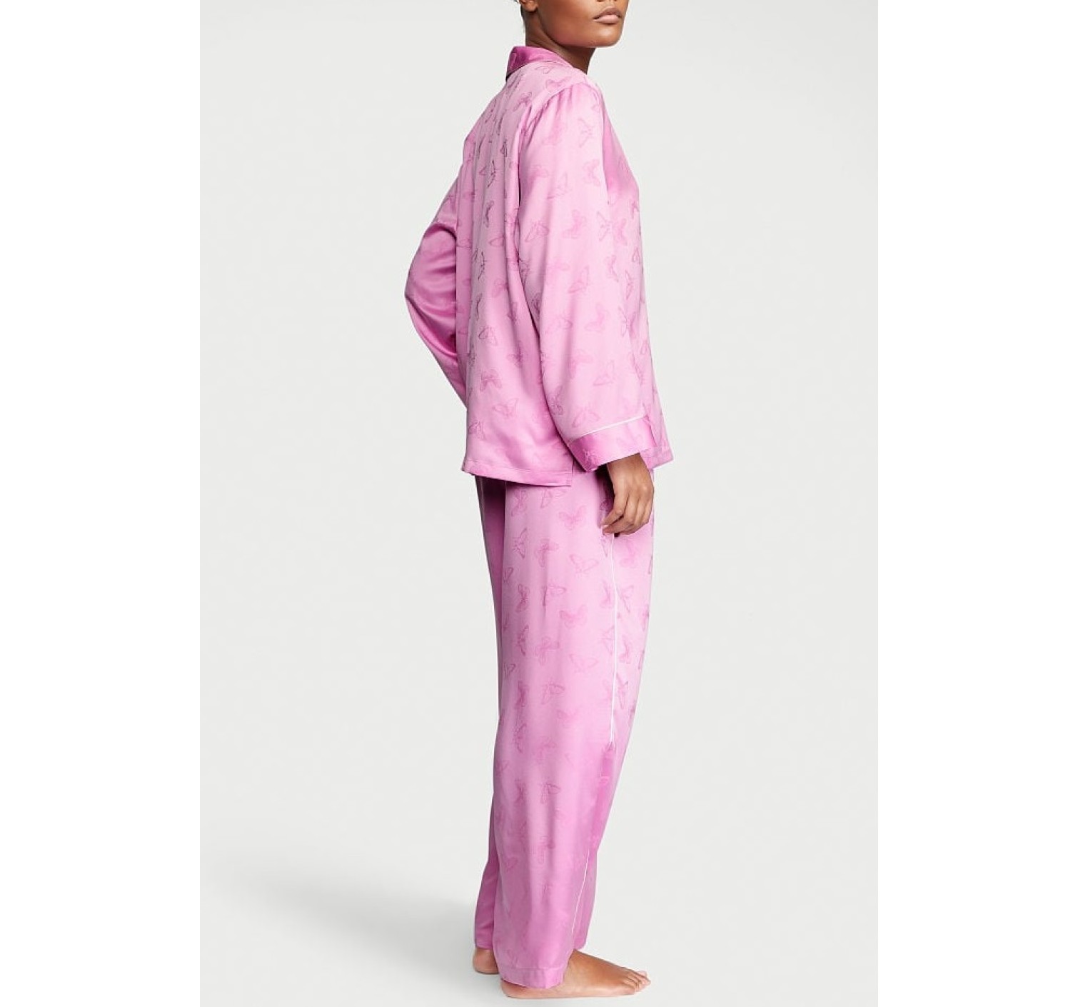 Пижама Satin Long Pajama Set Victoria’s Secret Citron Floral