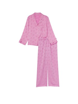 Пижама Satin Long Pajama Set Citron Floral