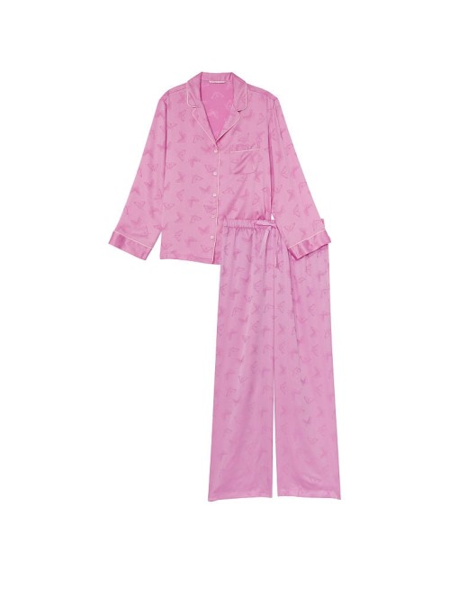 Піжама Satin Long Pajama Set Citron Floral