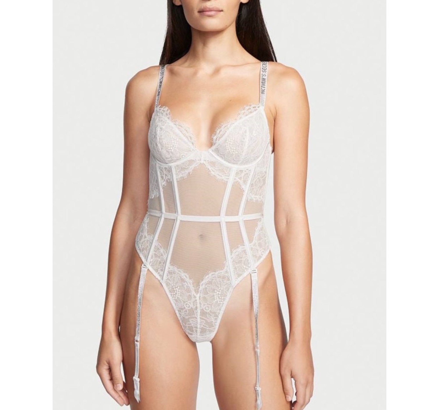 Боди Demi Teddy with Shine Straps & Garters