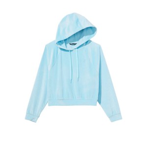 Велюровый костюм Виктория Сикрет Ribbed Velour Hoodies Jogger Sky blue