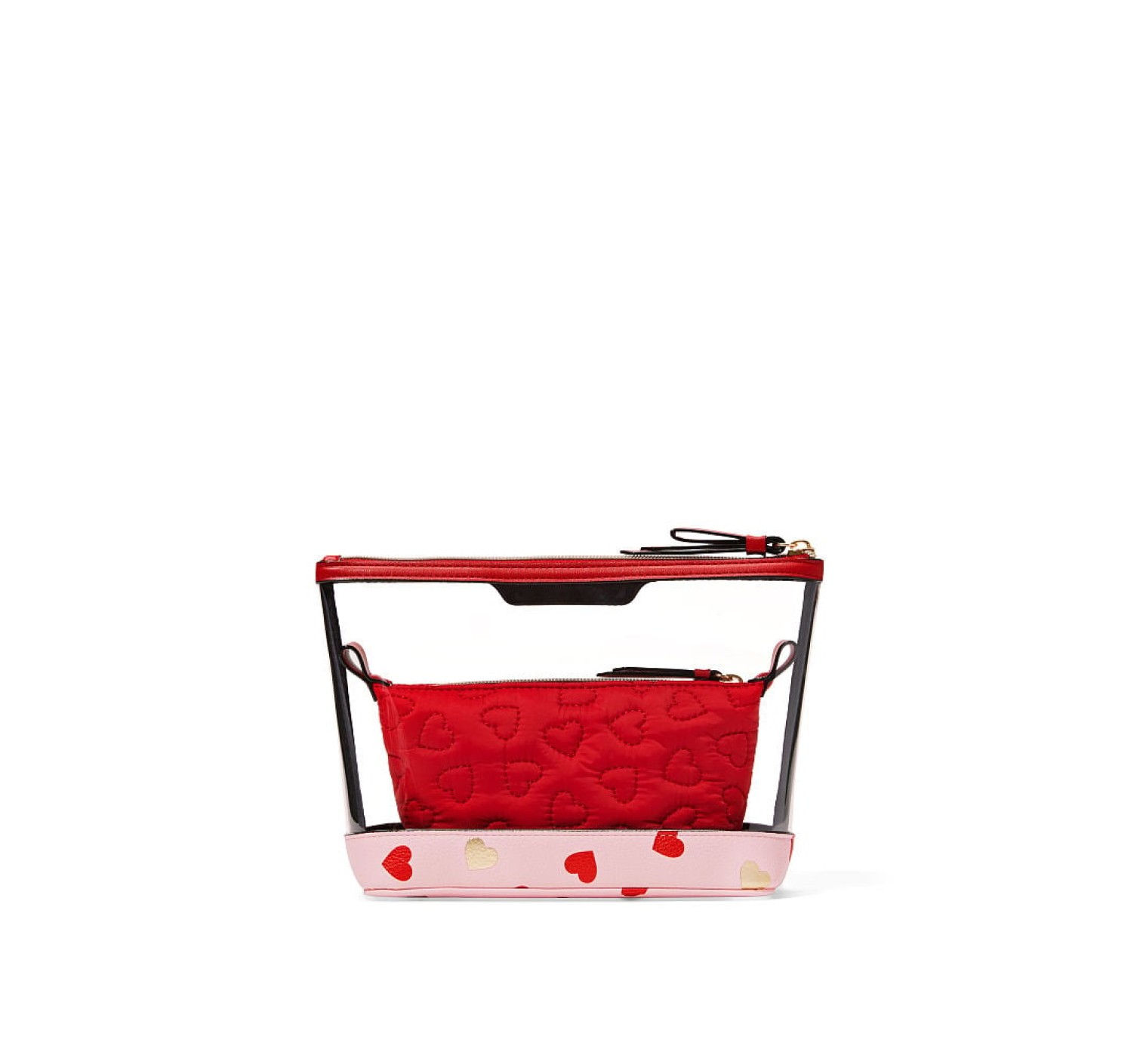Косметичка Victoria’s Secret 2 в 1 AM PM Beauty Bag Duo Heart print❤️