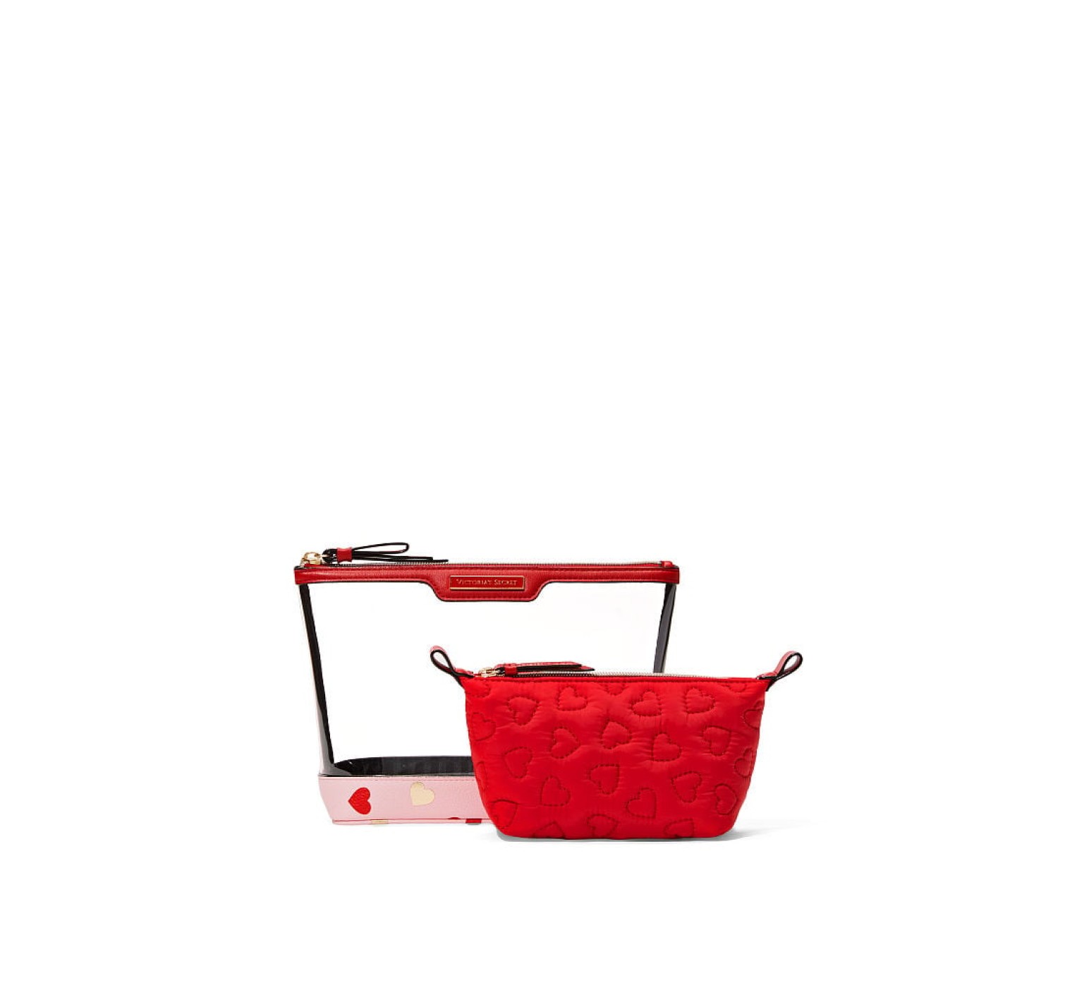 Косметичка Victoria’s Secret 2 в 1 AM PM Beauty Bag Duo Heart print❤️