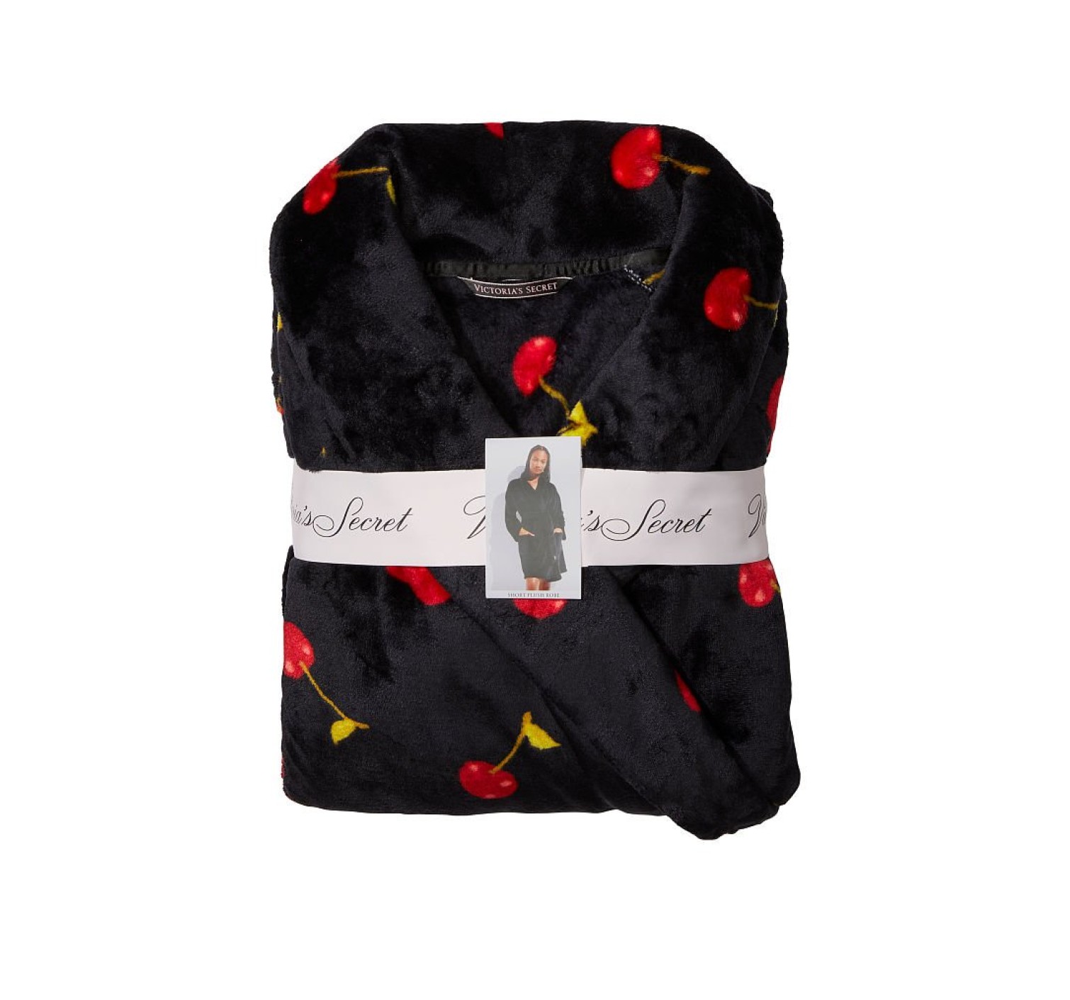 Плюшевый Халат Victoria's Secret Short Cozy Robe Cherry