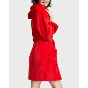 Халат Short Cozy Robe Hooded  Red Logo