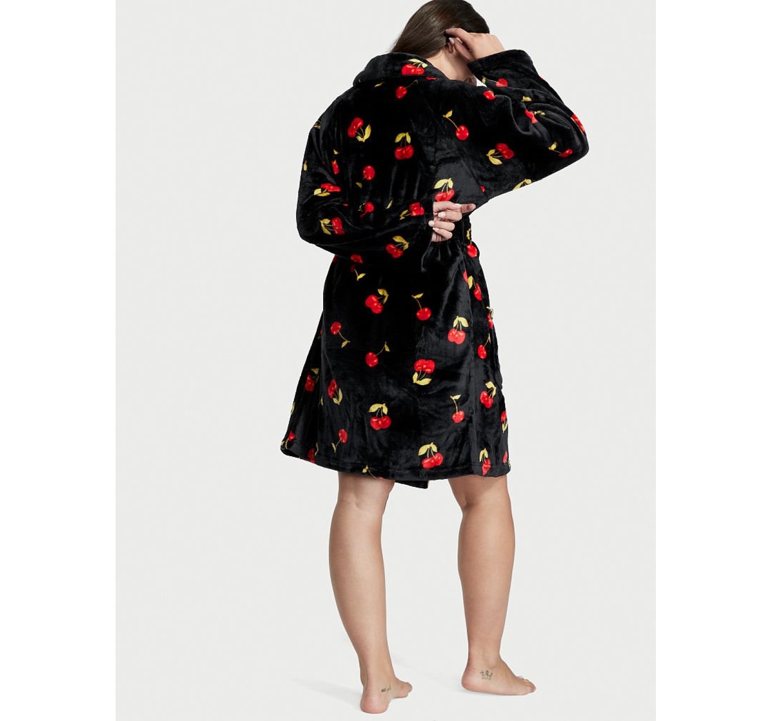 Плюшевый Халат Victoria's Secret Short Cozy Robe Cherry