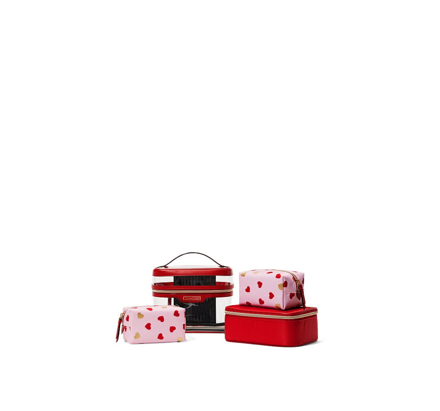 Набор косметичек  4-in-1 Train Case Heart print❤️