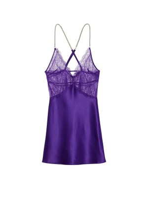 Пеньюар Victoria’s Secret Shine Rope Strap Satin Slip Brilliant Purple