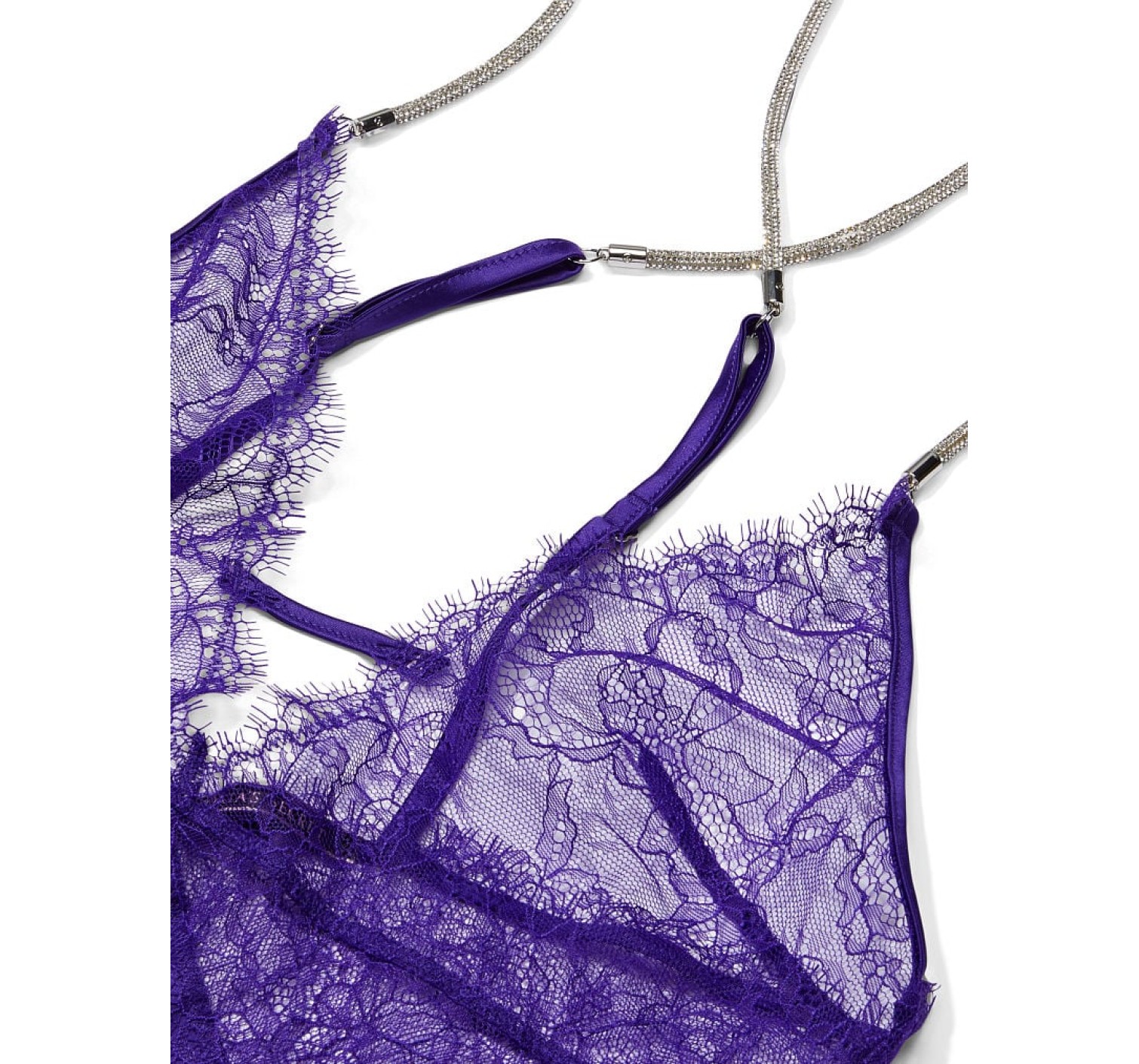 Пеньюар Victoria’s Secret Shine Rope Strap Satin Slip Brilliant Purple
