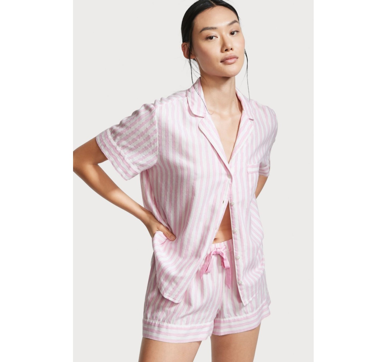 Піжама Flannel short Pj set lurex stripe