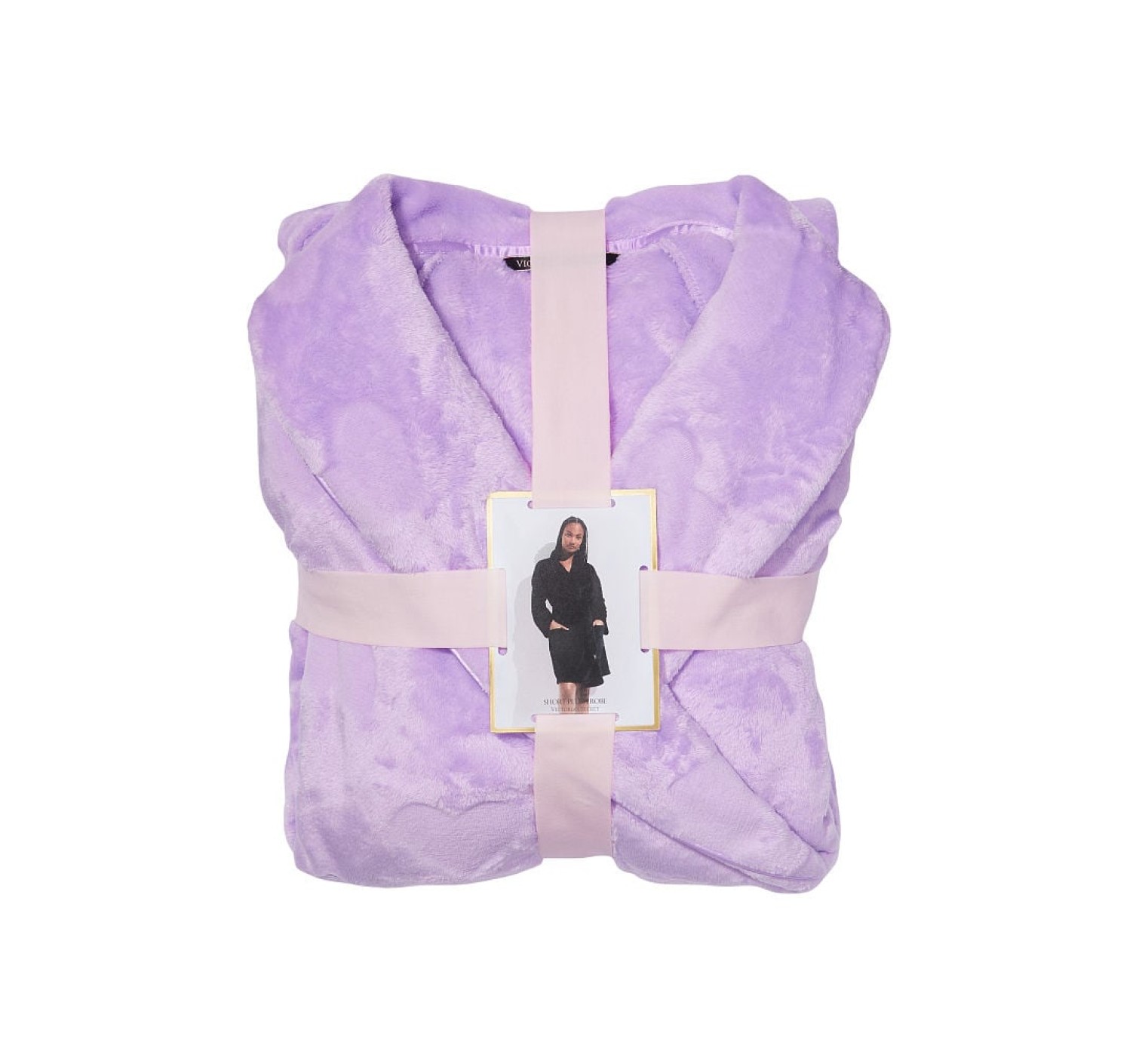 Плюшевый Халат Short Cozy Robe Petal Purple Plush Heart