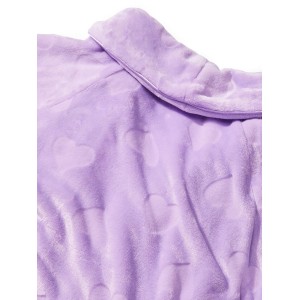 Плюшевый Халат Short Cozy Robe Petal Purple Plush Heart