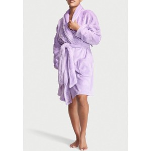 Плюшевый Халат Short Cozy Robe Petal Purple Plush Heart