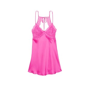 Пеньюар Lace Plunge Open-Back Slip Summer Pink