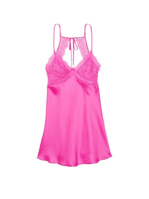 Пеньюар Lace Plunge Open-Back Slip Summer Pink