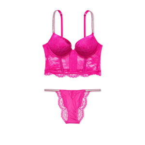 Комплект белья Victoria’s Secret Very Sexy Shine strap Balconette Summer pink