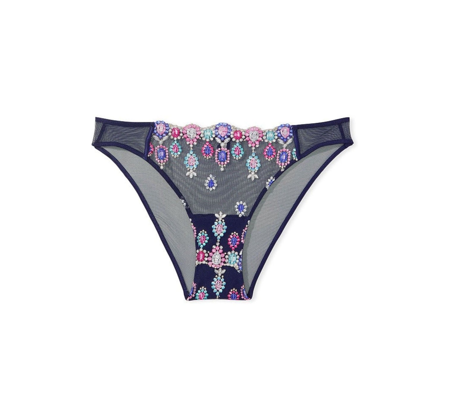 Комплект Bejeweled Embroidery Bra Set Noir Navy