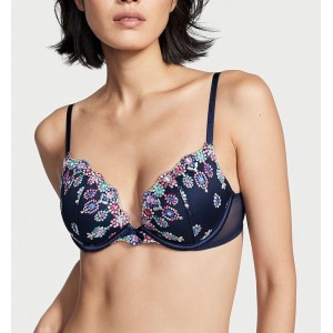 Бюстгальтер Bejeweled Embroidery Bra Noir Navy