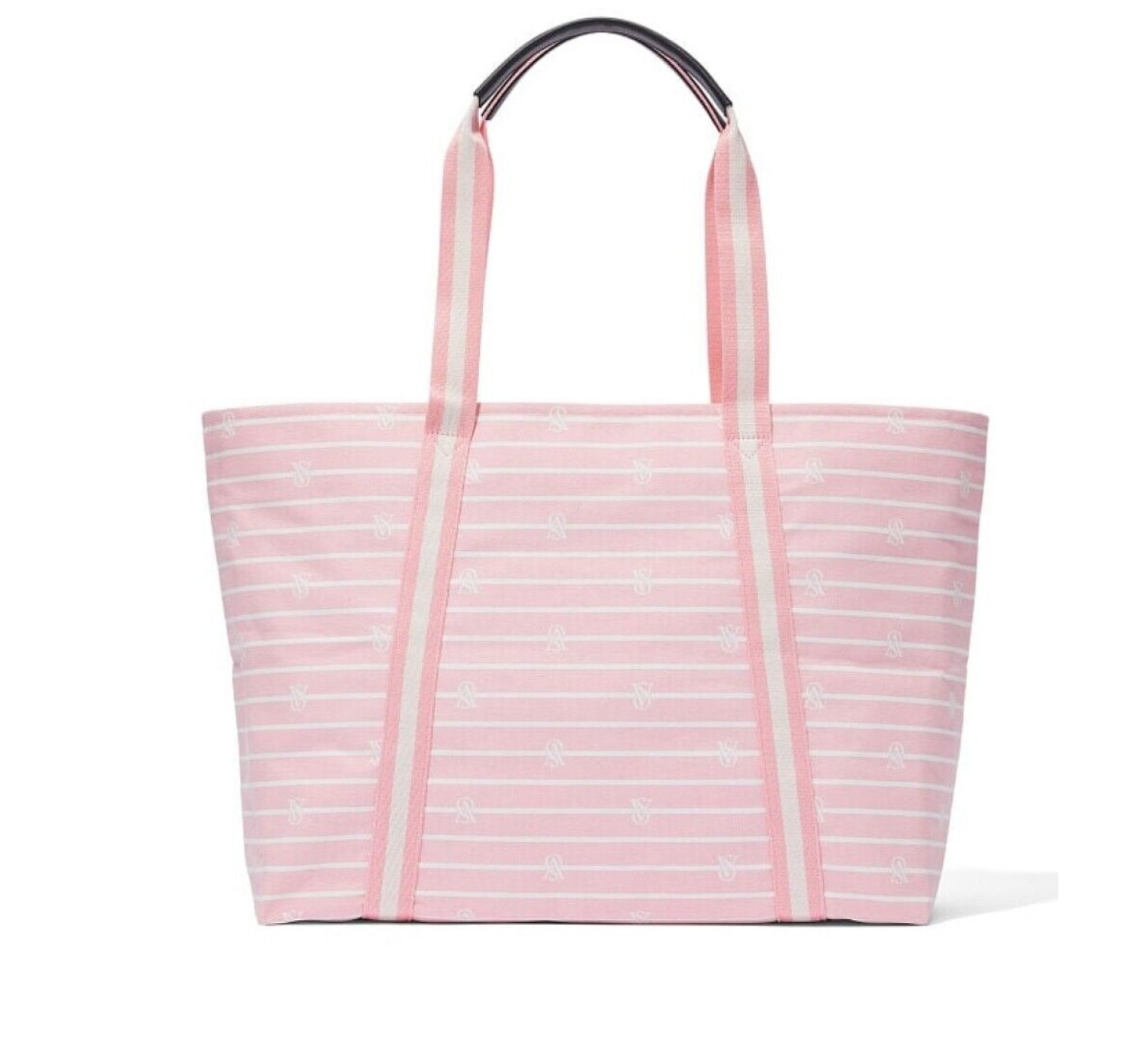Пляжная сумка Cotton Pink Stripe Logo Beach Tote