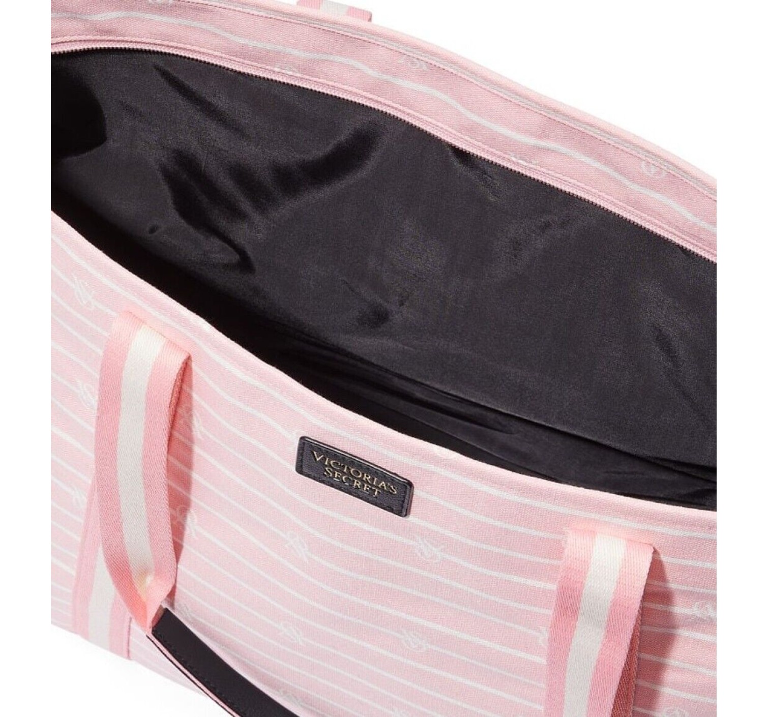 Пляжная сумка Cotton Pink Stripe Logo Beach Tote