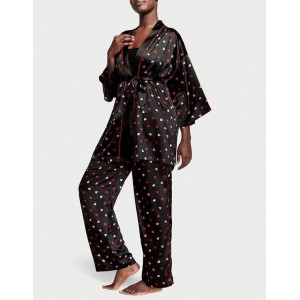 Сатиновая пижама 3-piece pj Set Satin Heart Print