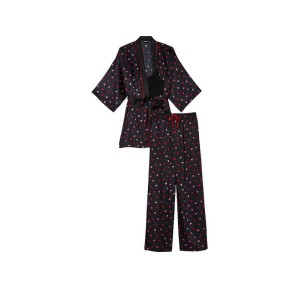 Сатиновая пижама 3-piece pj Set Satin Heart Print