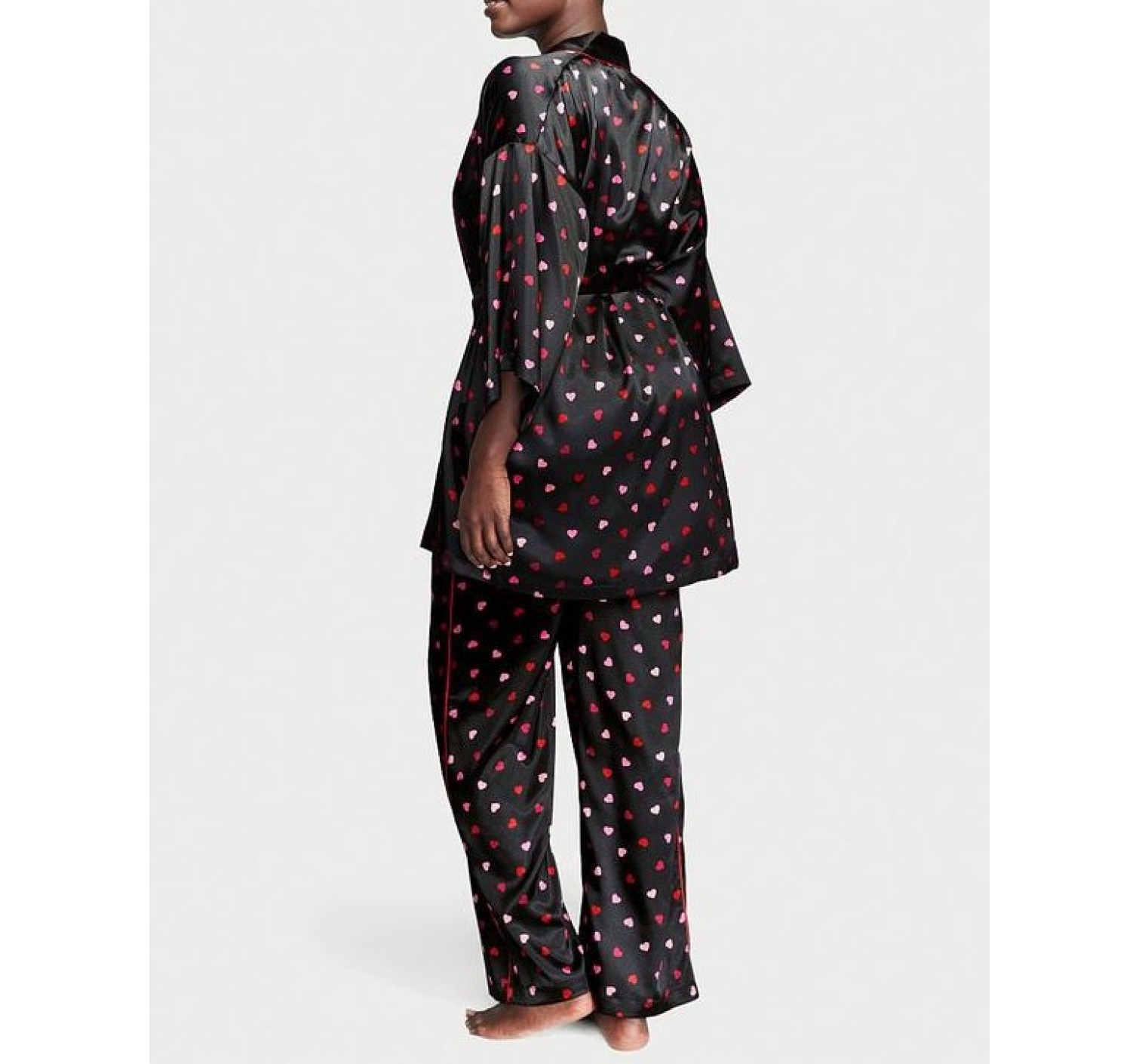 Сатиновая пижама 3-piece pj Set Satin Heart Print
