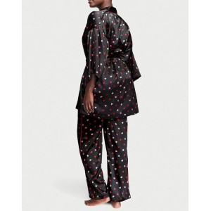 Сатиновая пижама 3-piece pj Set Satin Heart Print