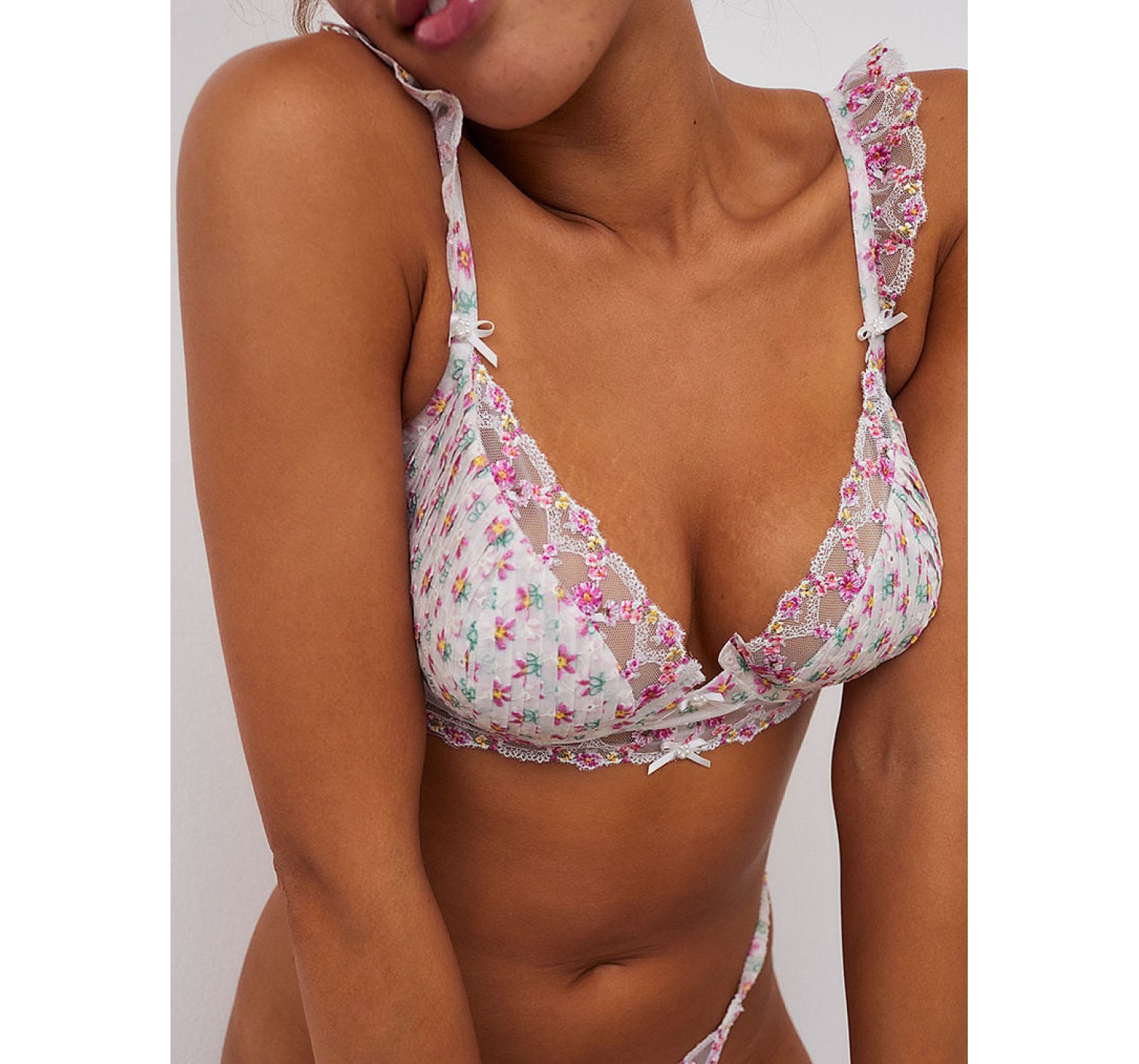 Комплект VS For LOVE & LEMONS Blooms Underwire Bra Set