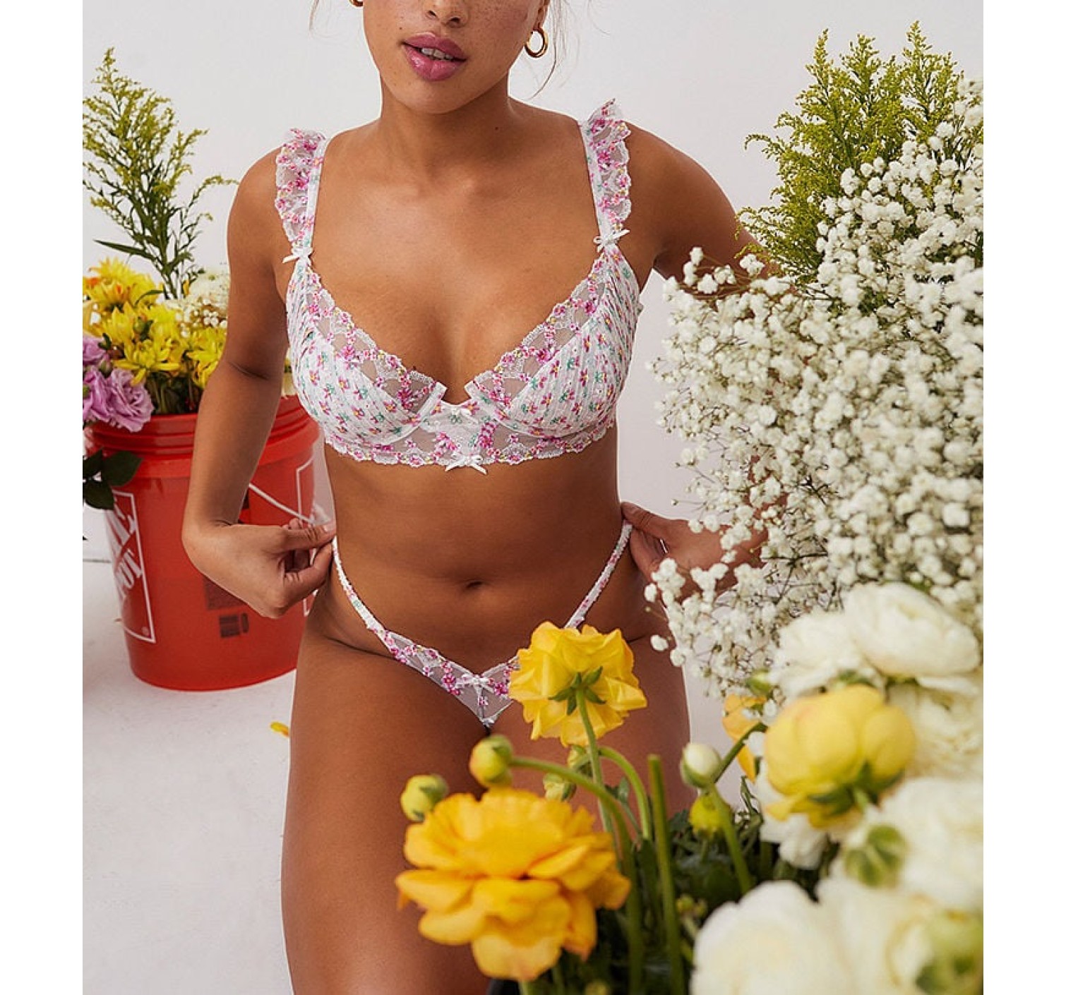 Комплект VS For LOVE & LEMONS Blooms Underwire Bra Set