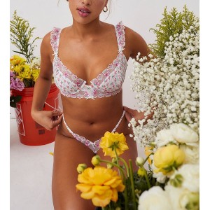 Комплект VS For LOVE & LEMONS Blooms Underwire Bra Set