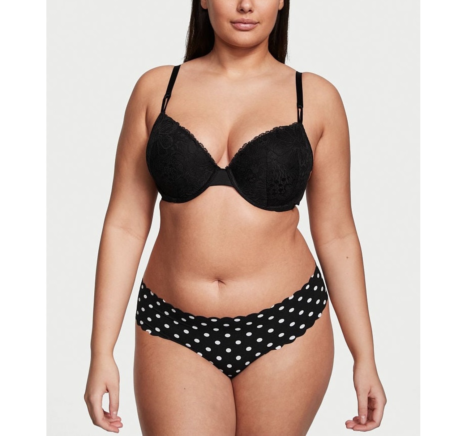 Трусики No-Show Thong Panty Black Dot