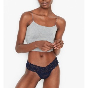 Трусики Lacie Lace-Up Noir Navy Thong Panty