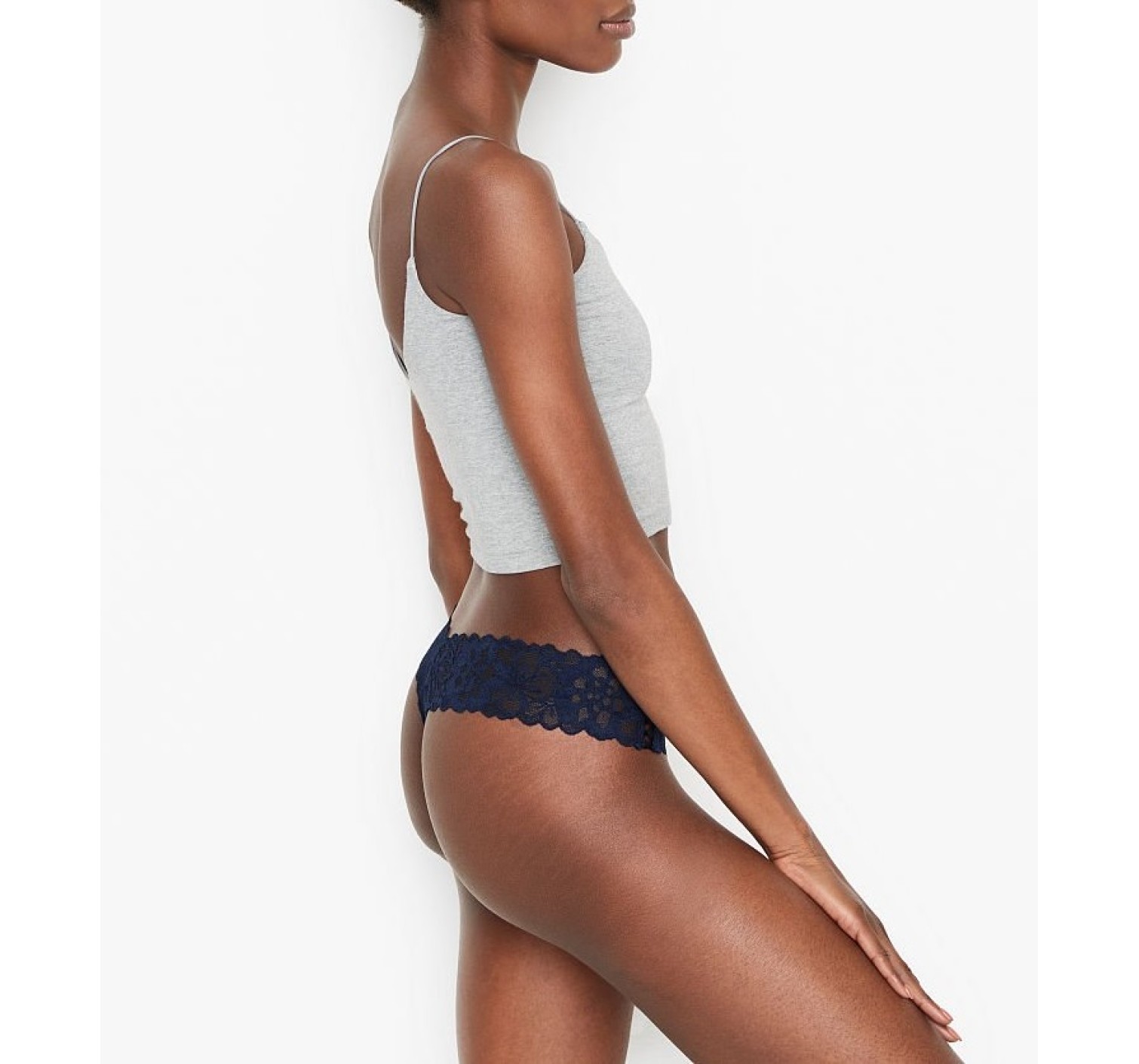 Трусики Lacie Lace-Up Noir Navy Thong Panty