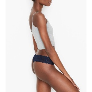 Трусики Lacie Lace-Up Noir Navy Thong Panty
