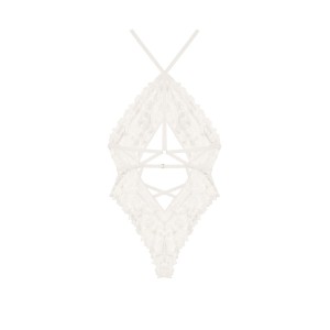 Боди Strappy Floral Embroidered Body White