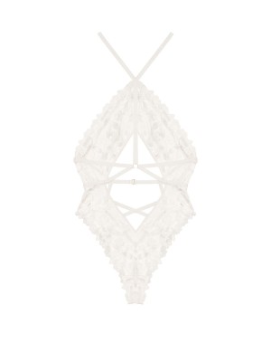 Боди Strappy Floral Embroidered Body White